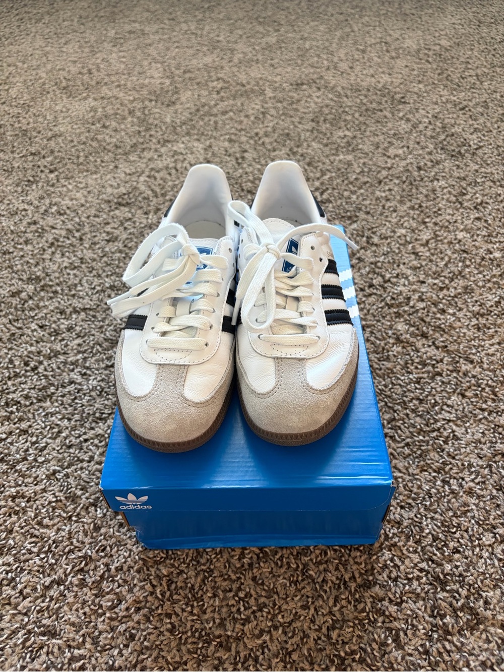 adidas Samba Low-Profile Sneaker in White, Black, Gray - Picture 8 of 12